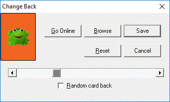Change Card Deck Window